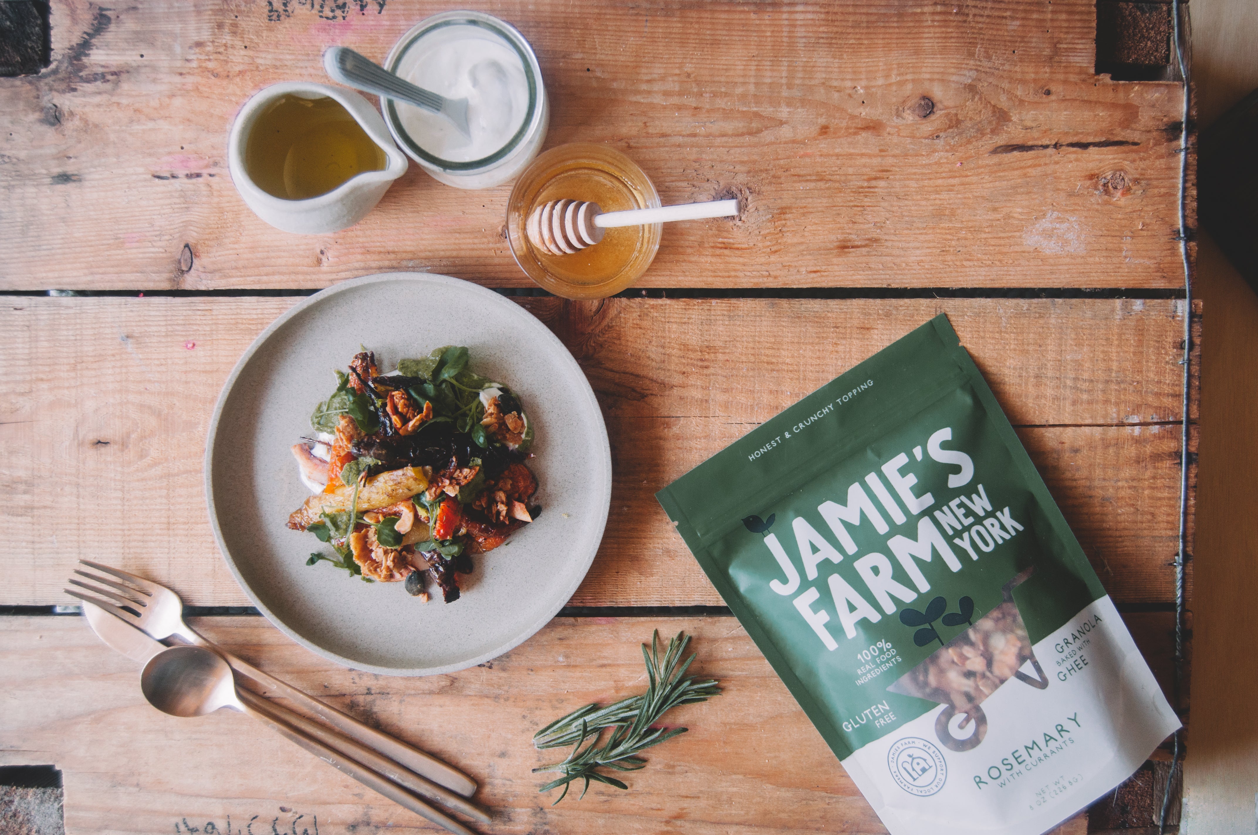 Jamie's Farm New York - Roasted Carrot Recipe with Lemon greek Yogurt and Carrot Pesto, Organic, Local, Regenerative Agriculture, Healthy, Simple Dinners