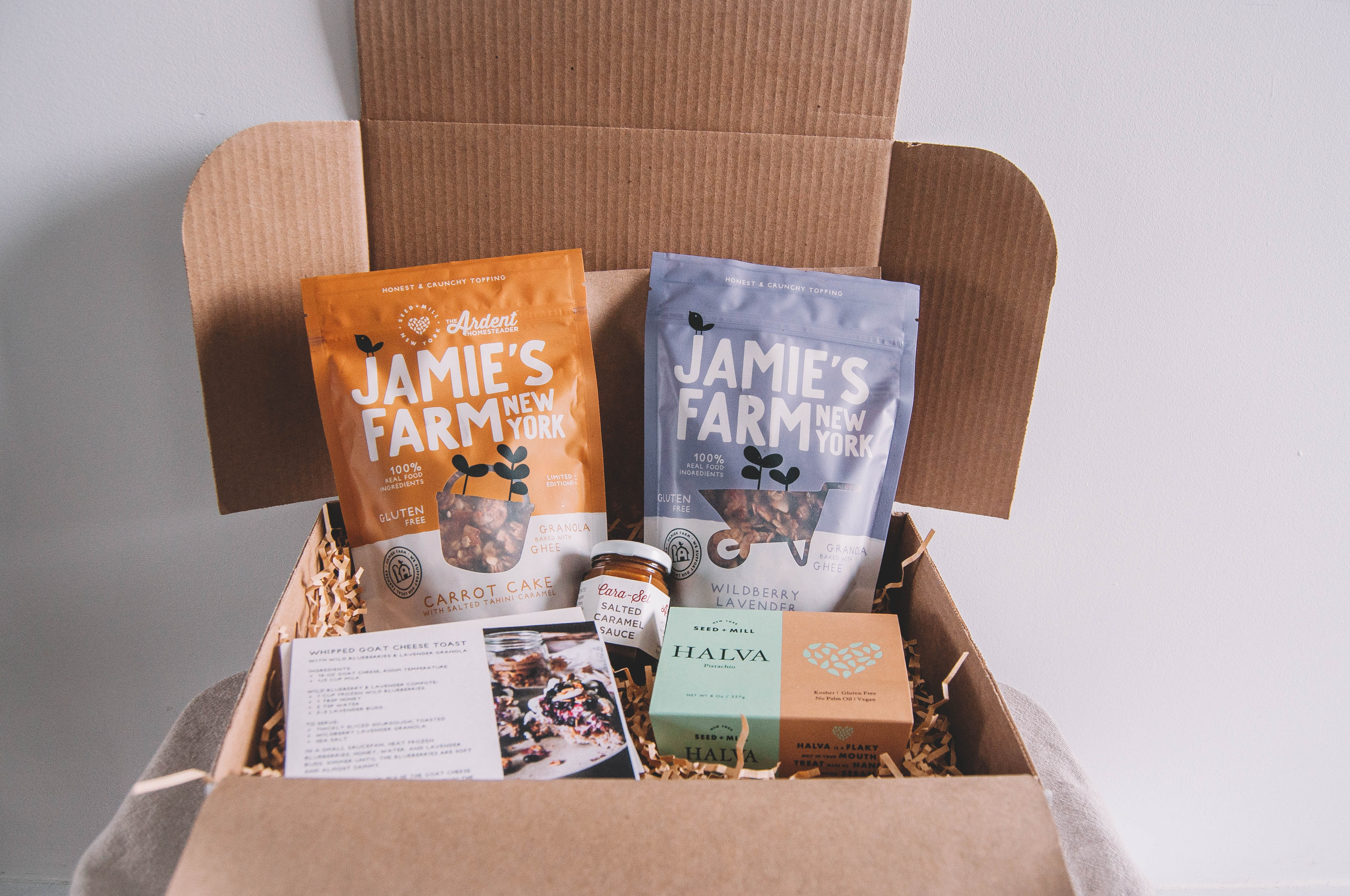 Spring Small batch Club Box - Jamie's Farm x Ardent Homesteader x Seed + Mill - Carrot Cake Granola + Wildberry Lavender Meringue