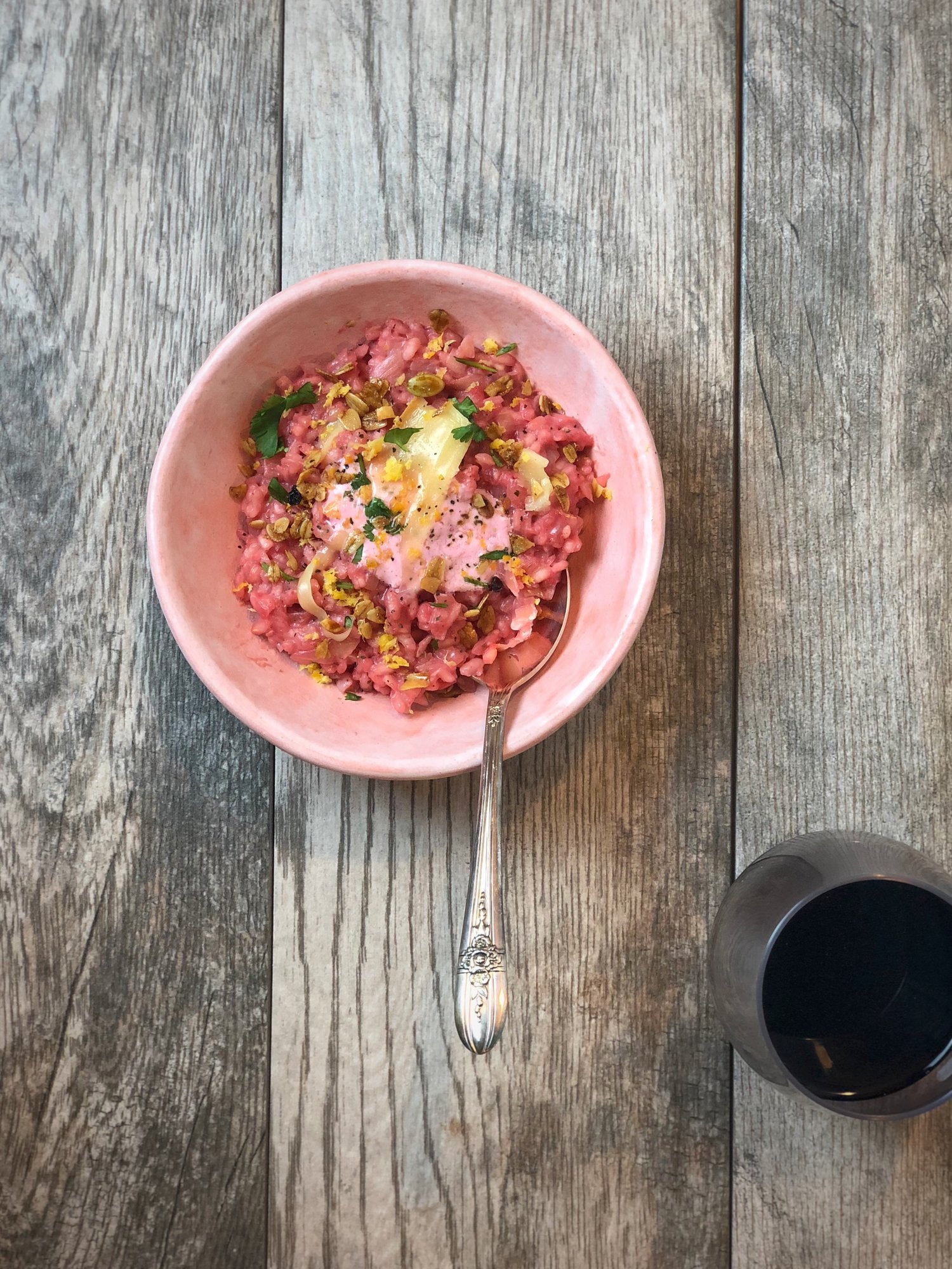Beet Risotto with Meyer Lemon