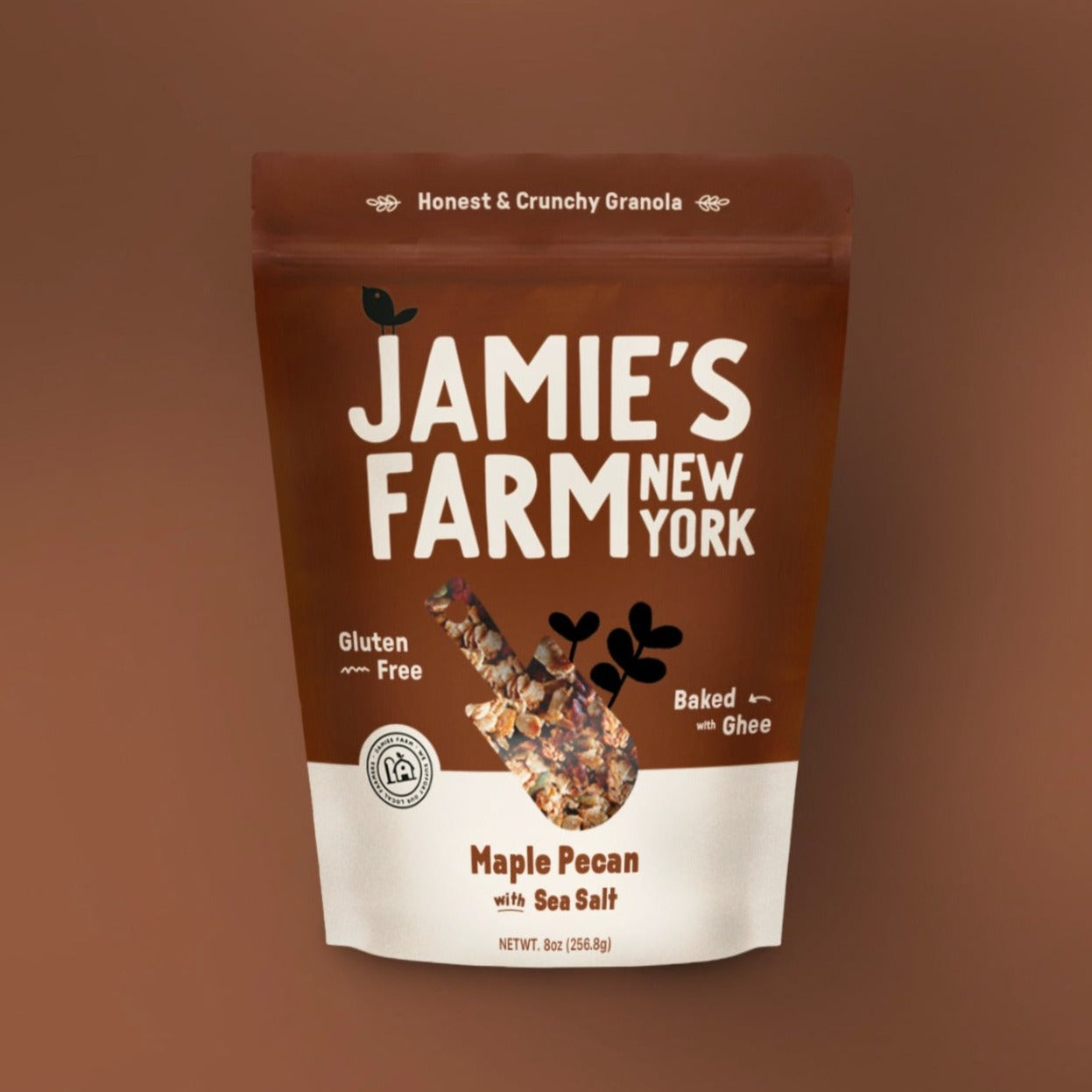 Jamie's Farm Gluten-Free and Organic Maple Pecan Granola with Sea Salt - Baked with Ghee
