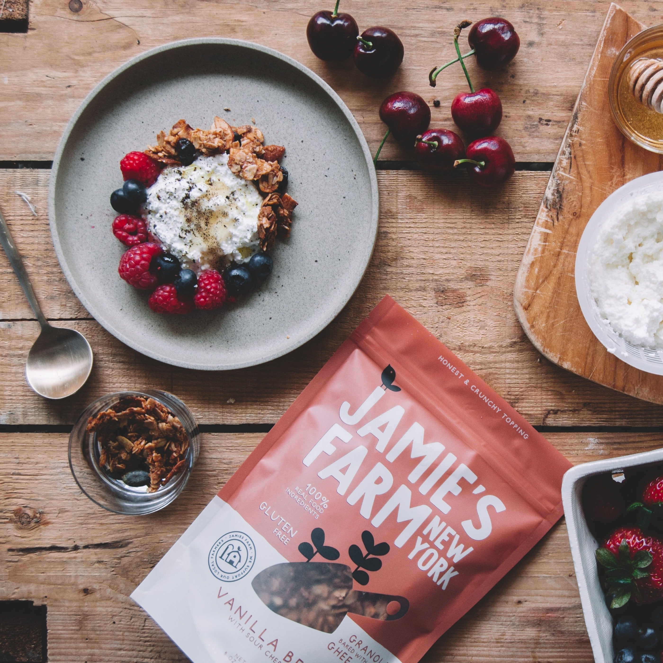 Jamie's Farm New York Best Granola for Yogurt Gluten-Free NYC Local Ingredients Baked with Ghee Healthy Recipe