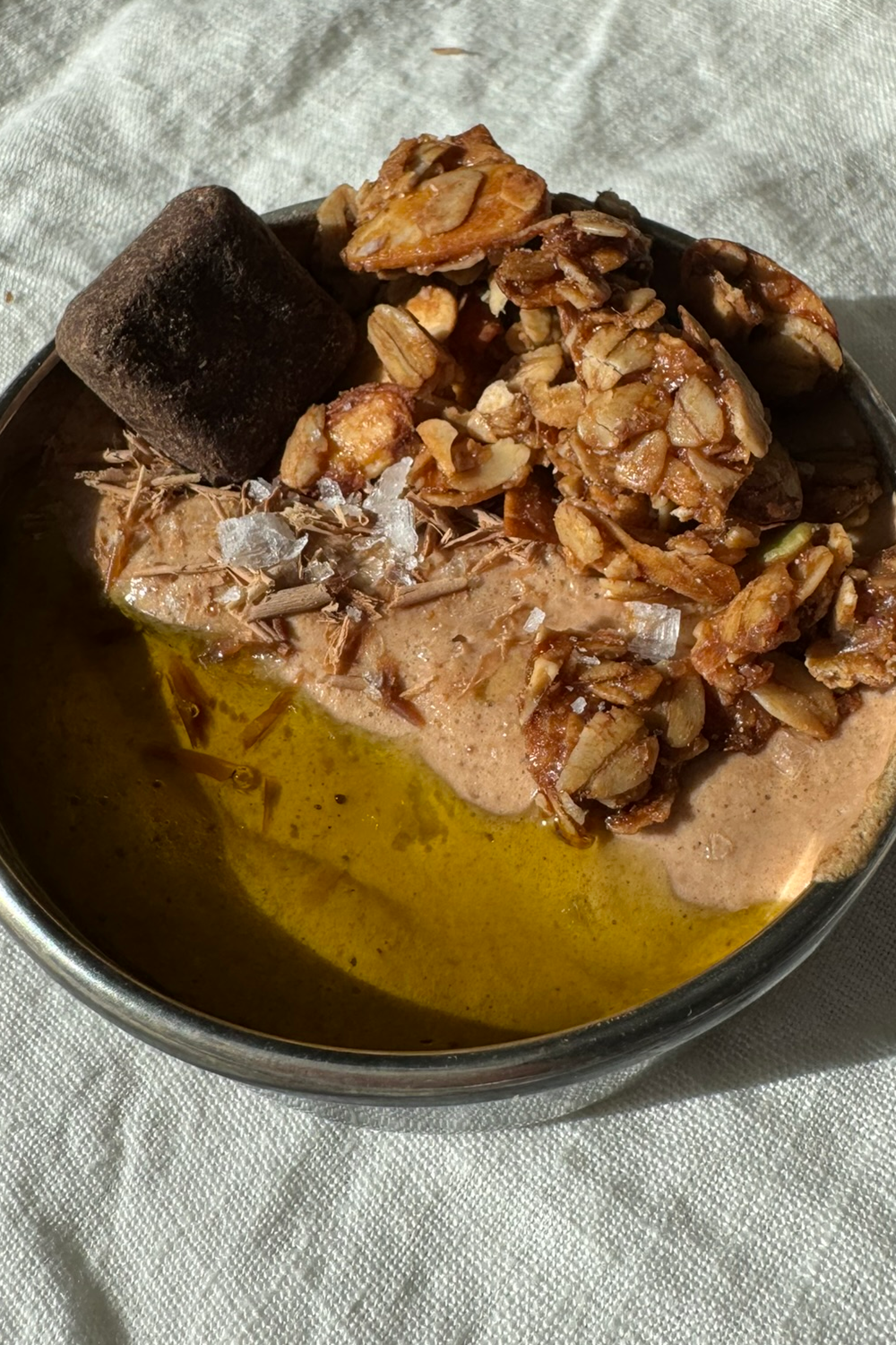 Simple, 3-ingredient Chocolate Greek Yogurt Mousse with Cherry Jam and Jamie's Farm New York Gluten-Free Organic Ghee Granola