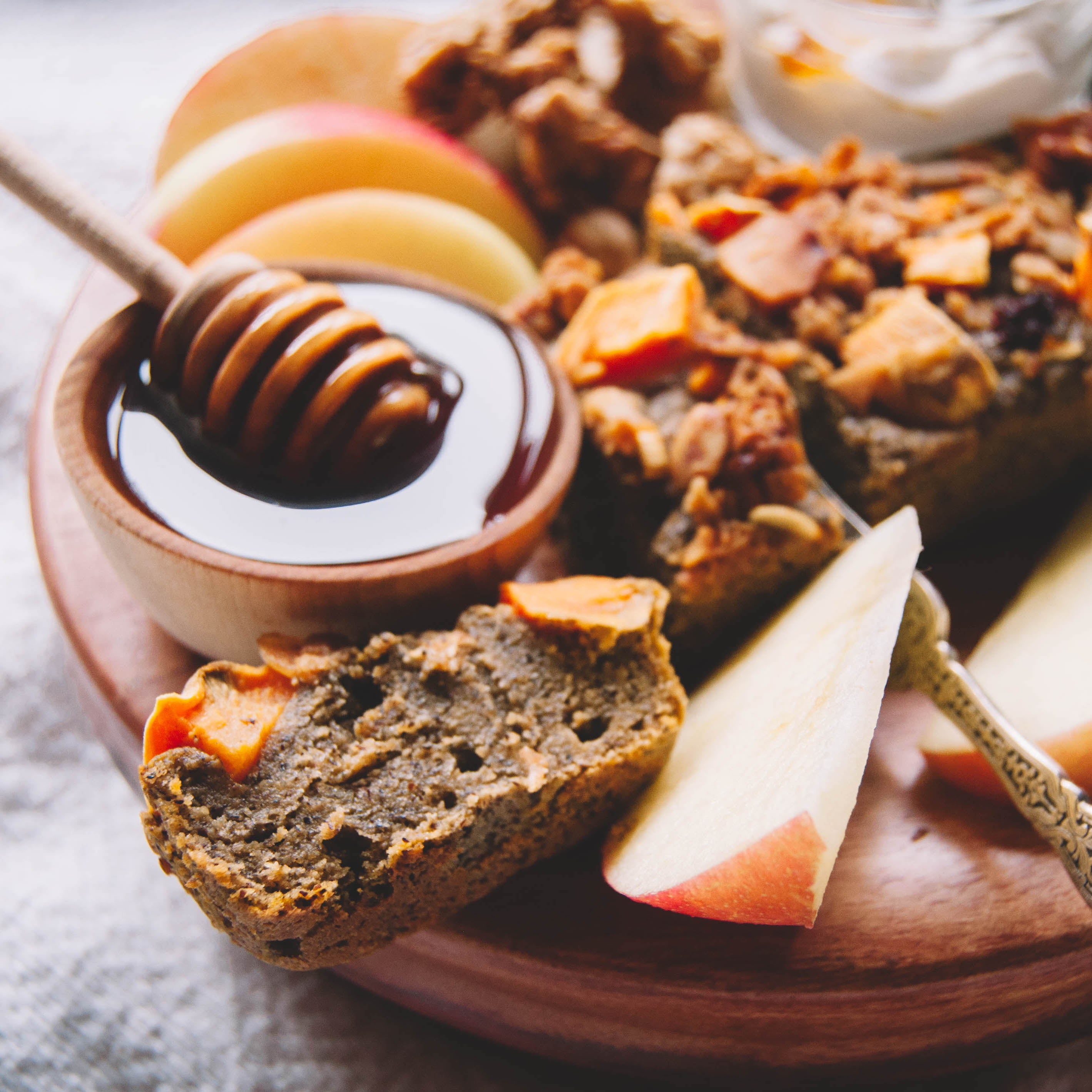 Sweet Potato Healthy Cake Buckwheat Recipe bumble & butter Ghee Granola, Jamie's Farm New York