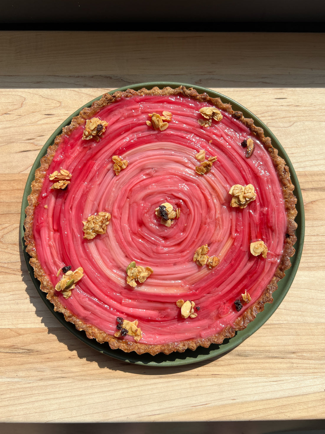 Rhubarb Strawberry Tart with Rosemary Shortbread Crust
