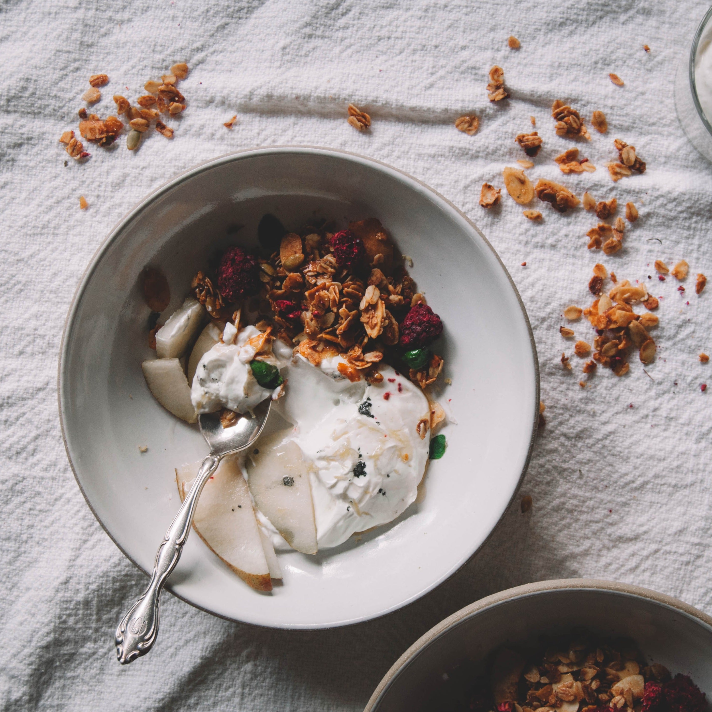 Lemon Verbena Granola with Blueberries - Beekman 1802