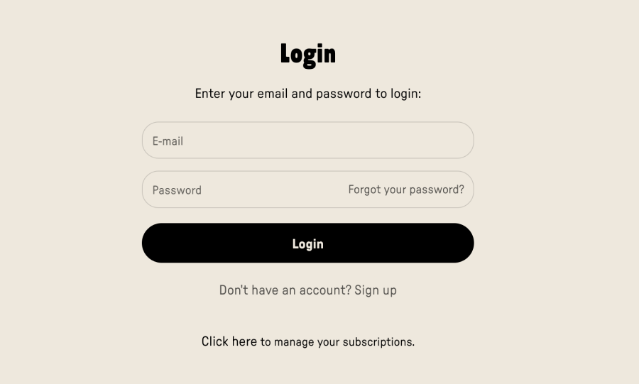 Log into your account