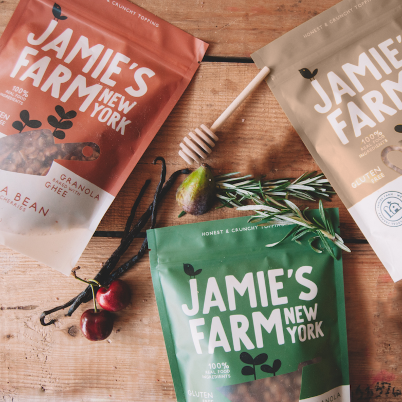 Jamie's Farm Special Trio: Vanilla Bean Sour Cherry, Rosemary Currant, Chai Streusel with Honey